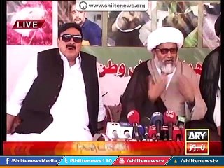 Leader of AML Shaikh Rasheed Ahmed Meets Allama Raja Nasir Abbas Jafiri in Hunger Strike Camp