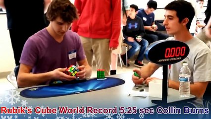 Rubik's Cube World Record 5.25 sec Collin Burns Slow Motion