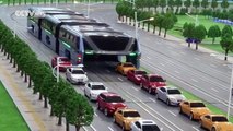 Elevated bus debuts at Beijing International High-Tech Expo