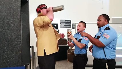 Sexy prank at Security check, airport