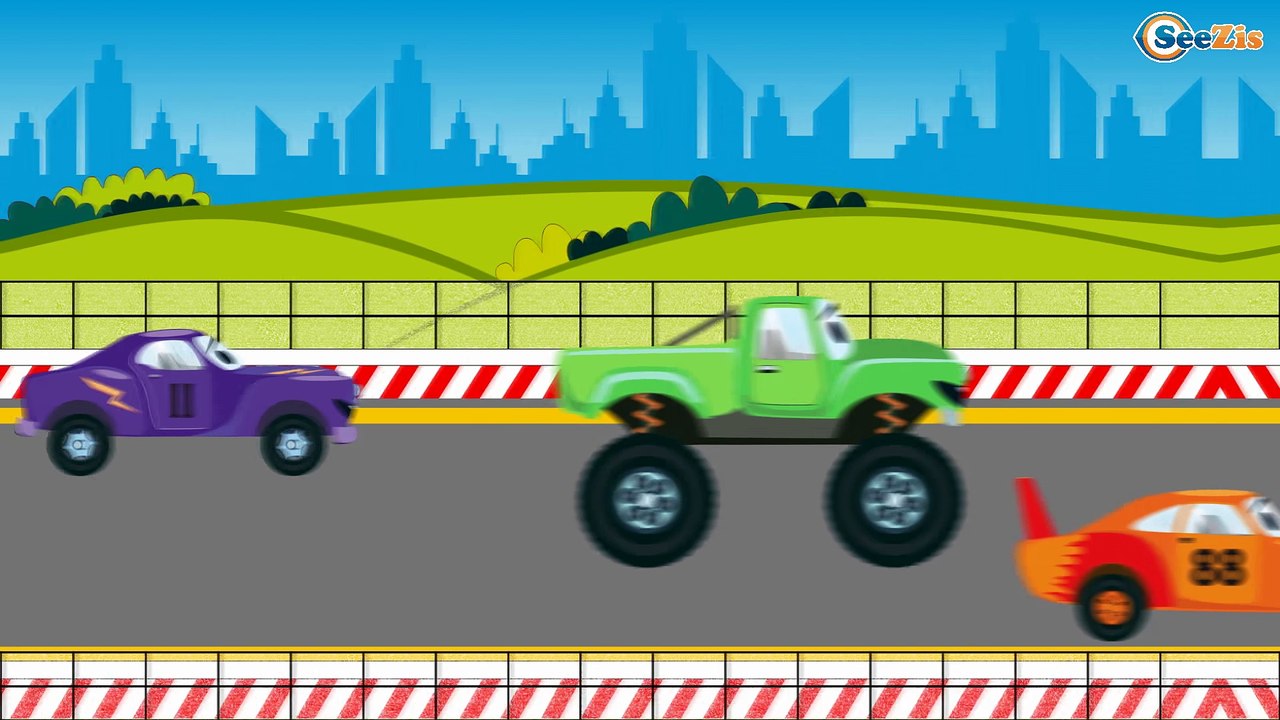 Car Cartoons. Racing Cars with Monster Truck. Tow Truck in the mountains. Season 2. Episode 25