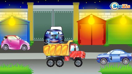 Cars Cartoons for children. Garbage Truck and Truck. Scary morass on the track. Funny Cars for kids