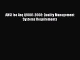 Download ANSI Iso Asq Q9001-2008: Quality Management Systems Requirements Ebook Free