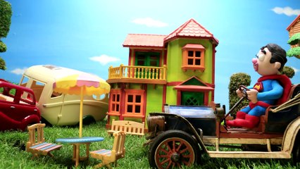 Elsa is the WORST date! Short Frozen Movie Clips with Superheroes (Play Doh Animation)