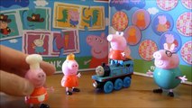 Świnka peppa zabawki Peppa Pig, Daddy Pig and Thomas
