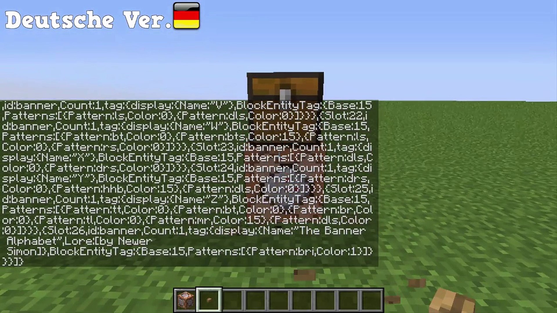 Banner Alphabet In Minecraft Only One Command Eng Video