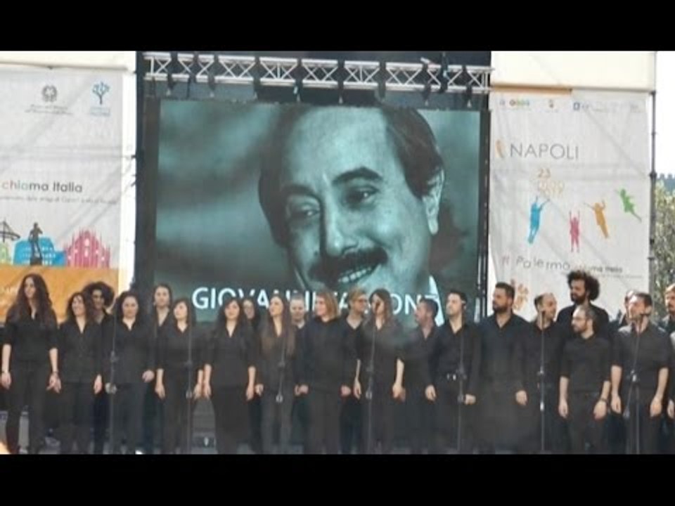 Napoli - Strage Capaci, commemorazione in Piazza Municipio (23.05.16)