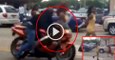 Oh My Gos: Motorcyclist at High Speed hits Parade Street Dancer