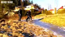 Funny People Falling on Ice Compilation [2015] - YouTube