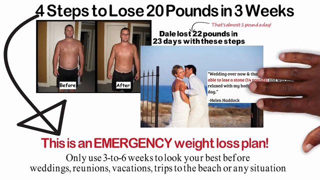 EMERGENCY Diet Lose 20 Pounds in 3 weeks or... 22 lbs. in 23 days like he did