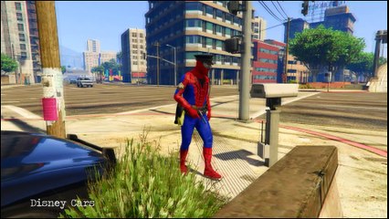 Policeman Spiderman on Police Car! Cartoon for Kids! Nursery Rhymes Songs For Children