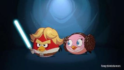 Angry Birds Star Wars: Luke and Leia in action