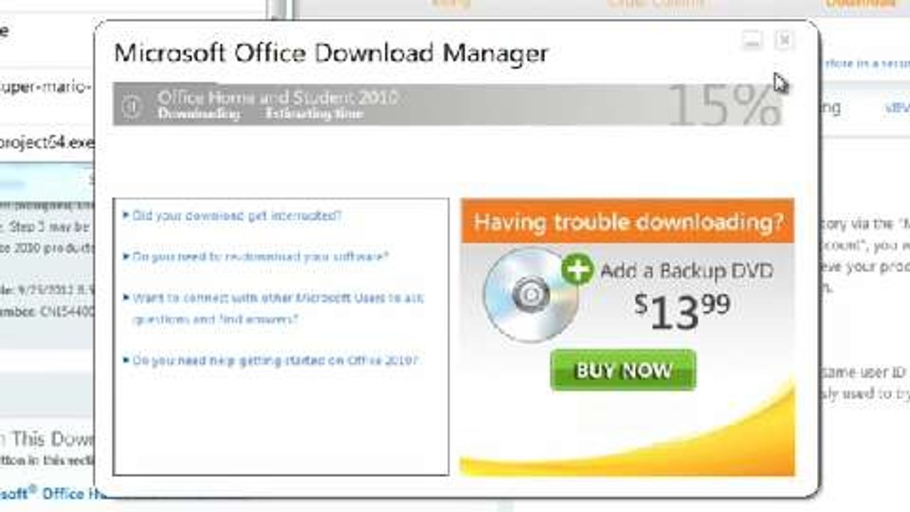 Testversion von Office herunterladen und installieren