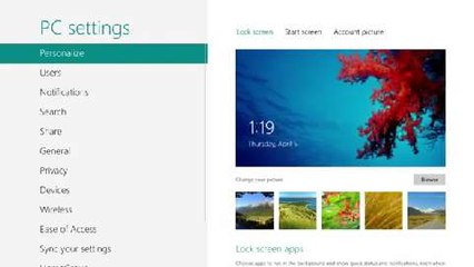 Movimentos para controlar o Windows 8 no tablet
