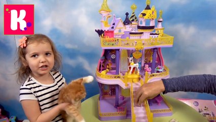 Пони Майл Литл Пони Дворец Принцессы Силестии распаковка игрушки с Мисс Катя  My Little Pony Casstle of Selestia 2016