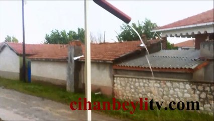 Kuşça'da yağmur yağması ve gökkuşağı