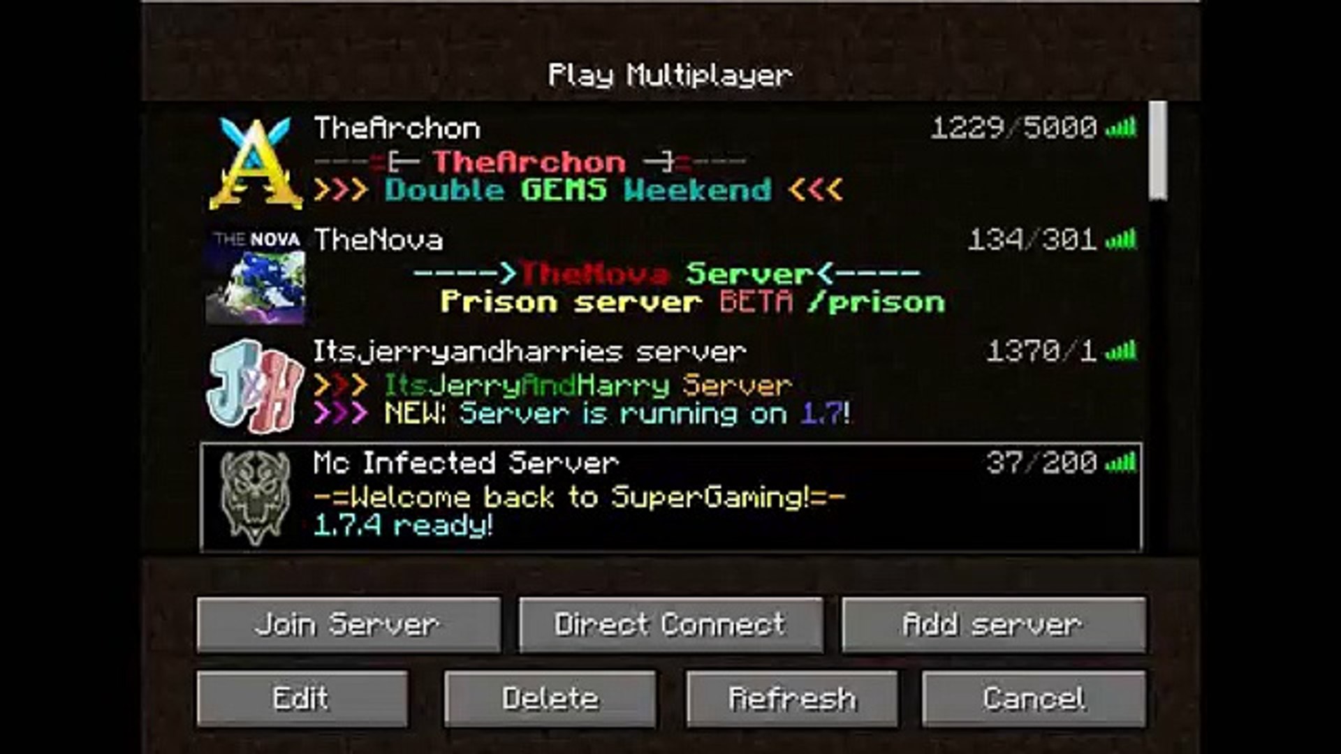 Minecraft Server Ip Addresses 1 7 7 Some Servers Are Old Video Dailymotion