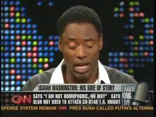Isaiah Washington on Larry King, pt. 3
