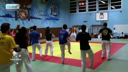 Taekwondo avec Delphine Wespiser, Miss France 2012
