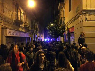 Concentració a Gràcia després dels aldarulls