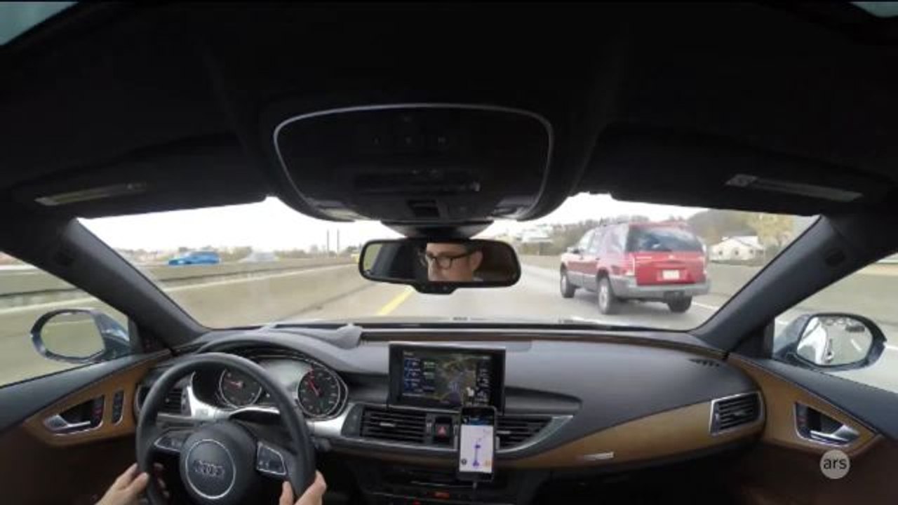 Semi-autonomous drive impressions in an Audi A7 TDI