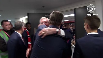 Manchester United celebrate FA Cup win in dressing room