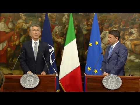 Roma - Dichiarazioni alla stampa Renzi - Stoltenberg (24.05.16)