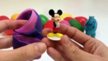 Play Doh Surprise Eggs - Peppa Pig, Mickey Mouse, SpongeBob  Monsters University - Play Doh Eggs