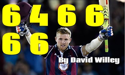 6 4 6 6 6 6 in an over by David Willy