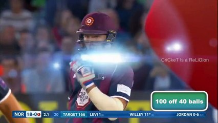 David Willey 100 runs off 40 balls highlights