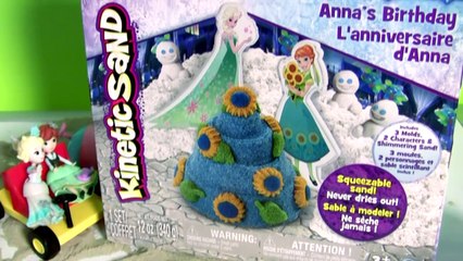 Frozen Fever Kinetic Sand Anna's Birthday Beach Party with Mermaid Ariel Elsa Play-Doh Ice Cream