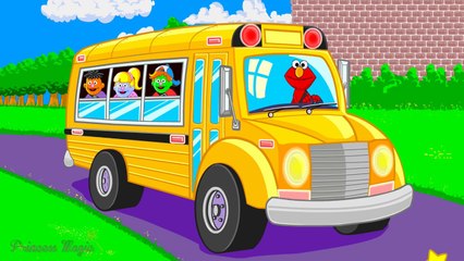 ♡ Sesame Street Wheels On The Bus Elmo's Funny Game Song For Toddlers English