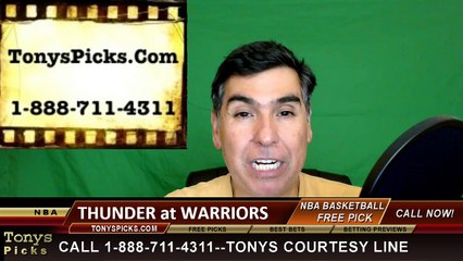 Golden St Warriors vs. Oklahoma City Thunder Free Pick Prediction Game 5 NBA Pro Basketball Odds Preview
