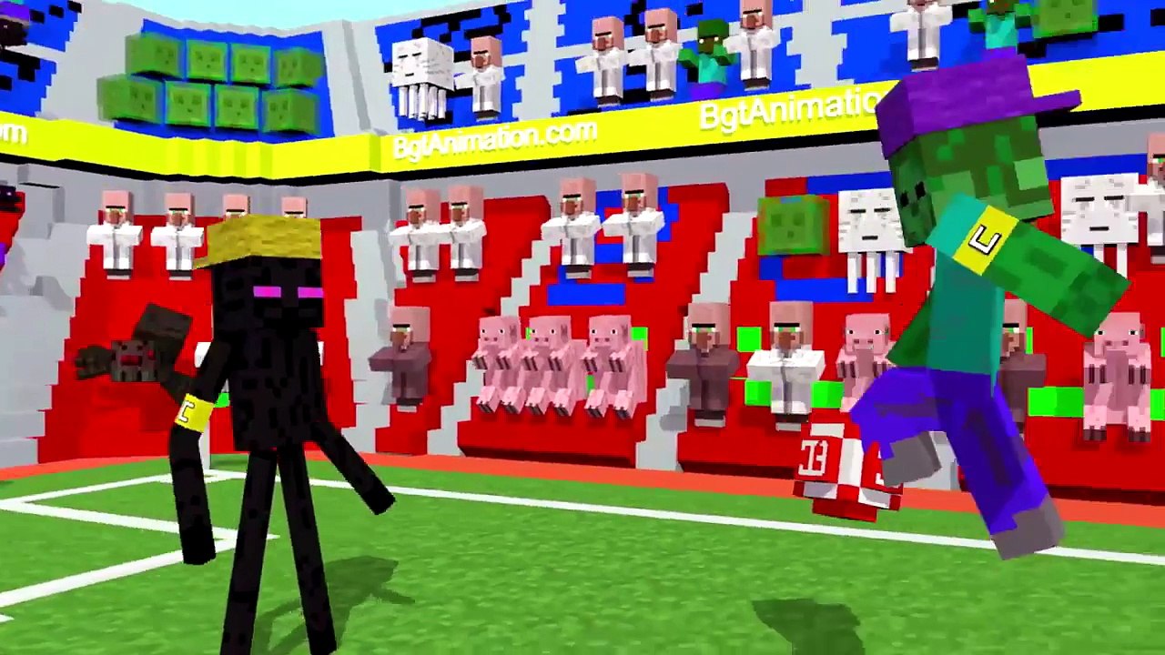Monster School  Football   Minecraft Animation