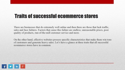 3 Traits Only Effective Ecommerce Stores Share