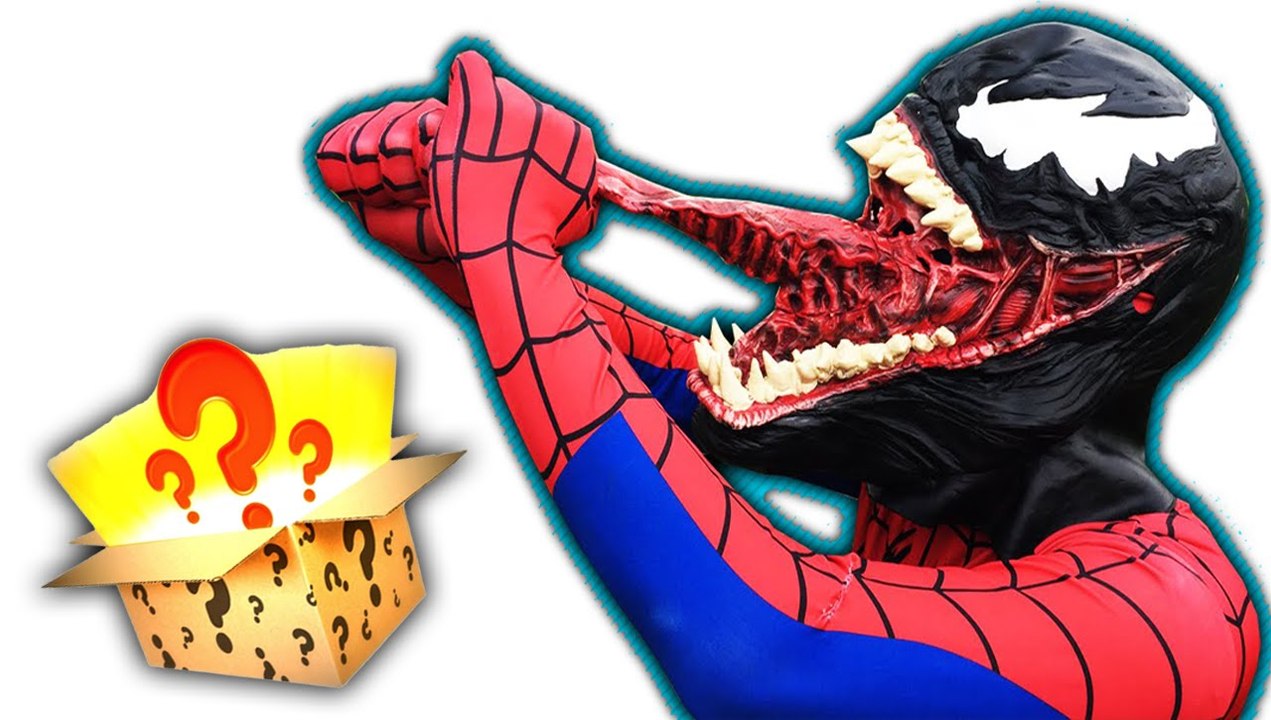Spiderman & Venom Kinder Surprise Box Vs Spiderman Spell w_ Colourful Cones - Funny Superheroes _) (1080p_30fps_H264-128kbit_AAC)