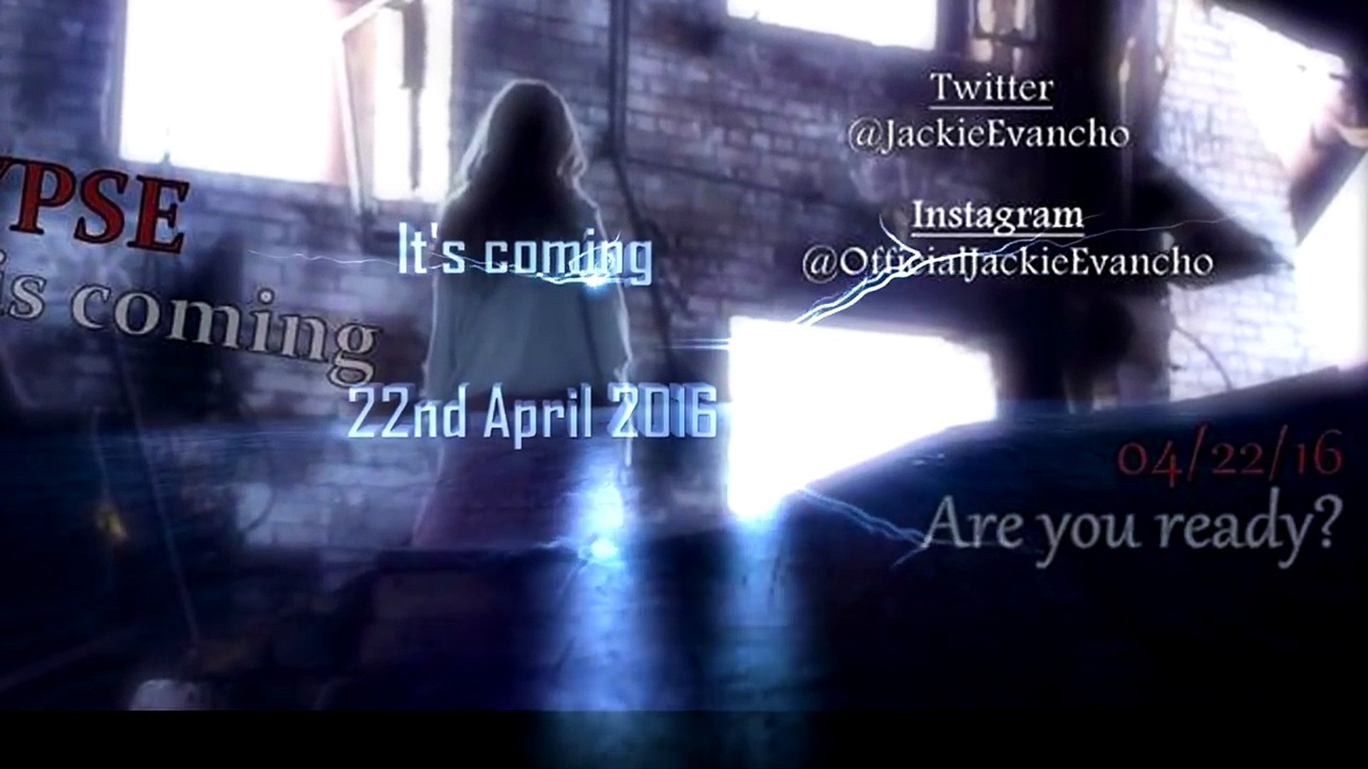 Apocalypse Is Now Here Jackie Evancho See Below Video