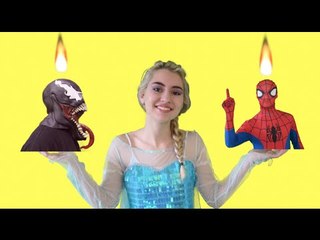Spiderman and Frozen Elsa Ice Cream Battle w_ Venom in Real Life!! (1080p_60fps_H264-128kbit_AAC)