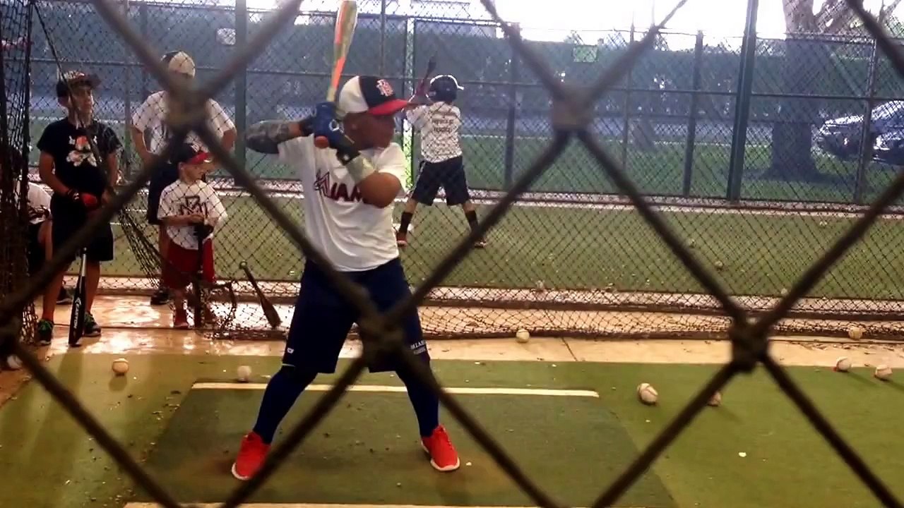 Manuel Beltre Jr 10 con años, Practicando en Miami, en Florida International University