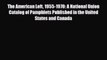 [PDF] The American Left 1955-1970: A National Union Catalog of Pamphlets Published in the United