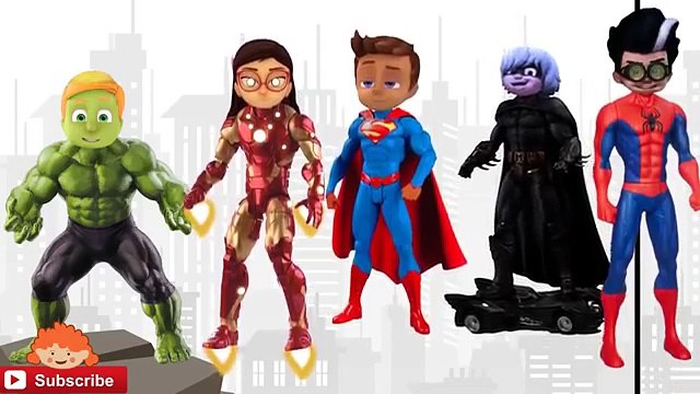 Peppa pig crying and Pj masks superheroes saves her funny story Finger family Nursery rhyme song