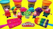PLAY DOH!!!   Wonderful ice cream cups & surprise eggs peppa pig 2016 toys