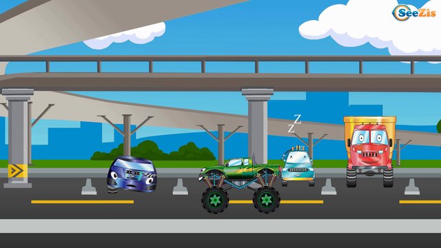 Мультики про машинки. Монстр Трак и Гоночная Машинка. Встреча с опасным ураганом. Веселые машинки