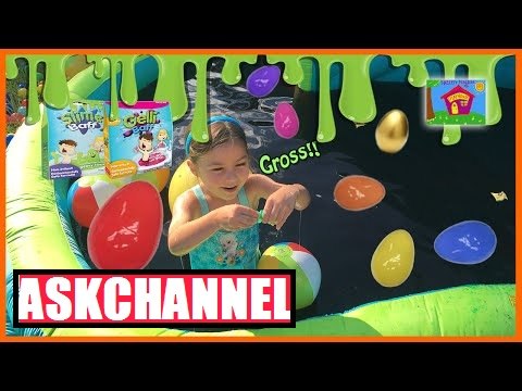 THE BIGGEST GIANT INFLATABLE WATER SLIDE LITTLETIKES WATERPARK Huge Egg Surprise Bubbles Family Fun 2016