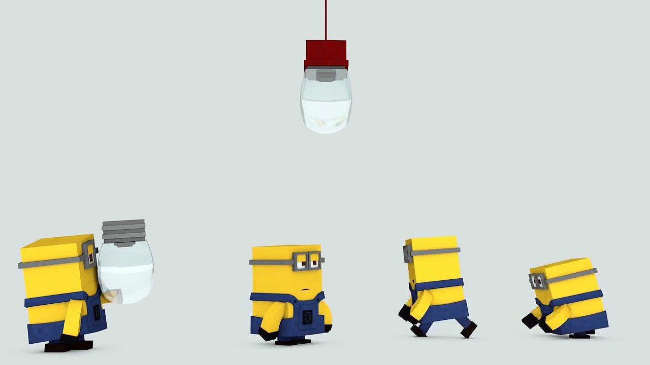 Minions In Minecraft Part 1 Changing a Light Bulb (Minecraft Animation)