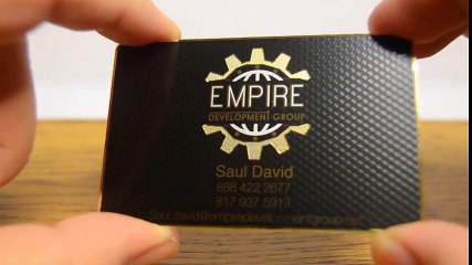 Development Company Brass Metal Business Cards