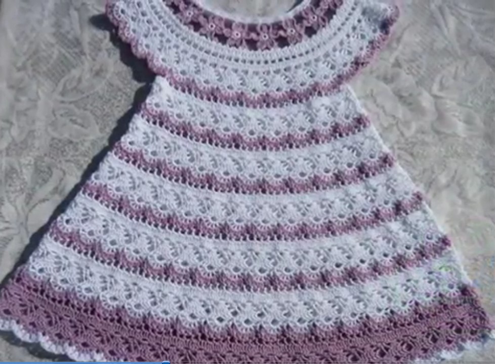 Beautiful Crochet Patterns - for free -Crochet Baby dress pattern 68 (WOC)