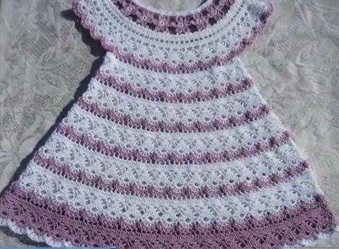 Beautiful Crochet Patterns - for free -Crochet Baby dress pattern 68 (WOC)