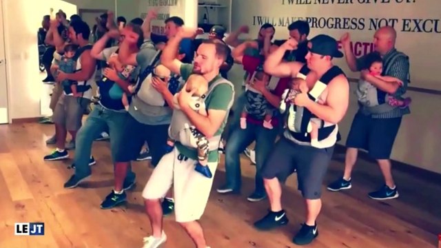 La géniale chorégraphie de papas avec leurs bébés qui fait le buzz !