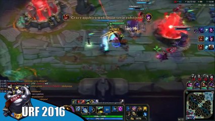 TOP 10 URF PENTAKILLS - LEAGUE OF LEGENDS - 2016